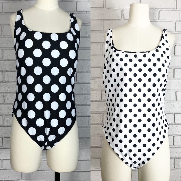 La Blanca Other - La Blanca Dot Goose Reversible‎ One Piece Swimsuit